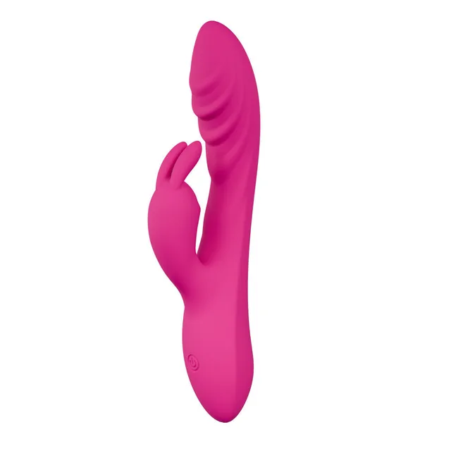 Front view of Wild Lust with ridged curved shaft