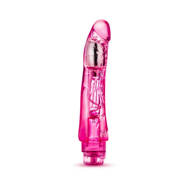 Front view of pink Mambo Vibe shaft with clear center window