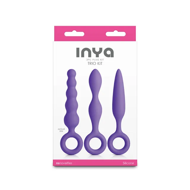 Purple INYA Trio three-plug kit in white retail box