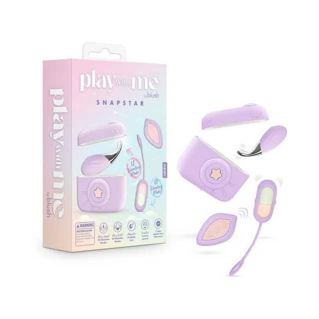 Lilac Snapstar camera case with mini wand bullet and remote
