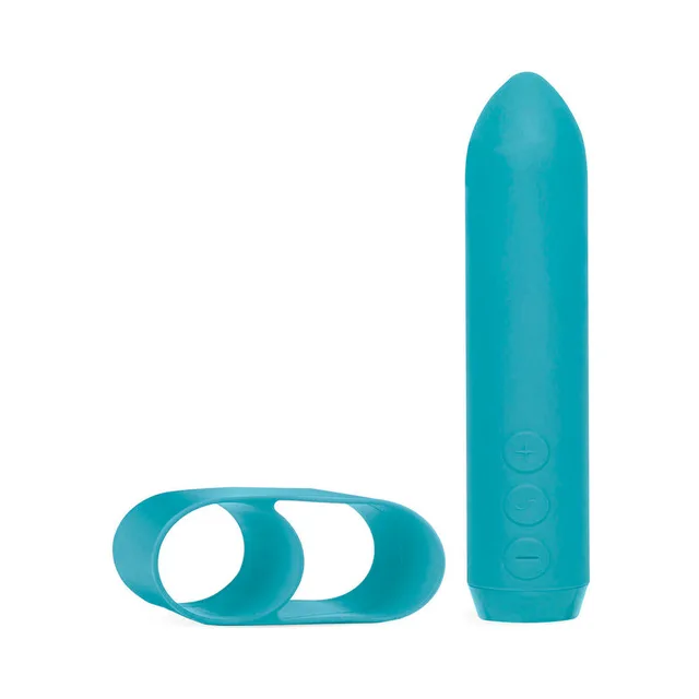 Teal Classic Bullet beside two loop-style sleeve pieces
