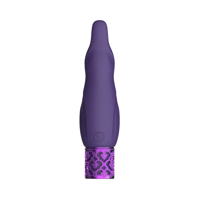 Rear view of purple Sparkle vibrator and patterned base