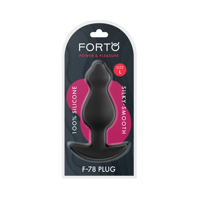 Forto F-78 large black Pointee plug in retail package