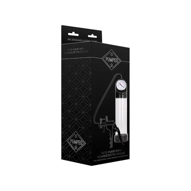 Shots Pumped Elite Clear Pump with PSI Gauge in carton