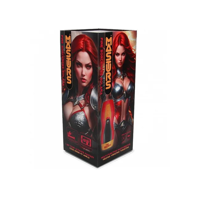 Masturs Solara red masturbator in illustrated Fire Sorceress box