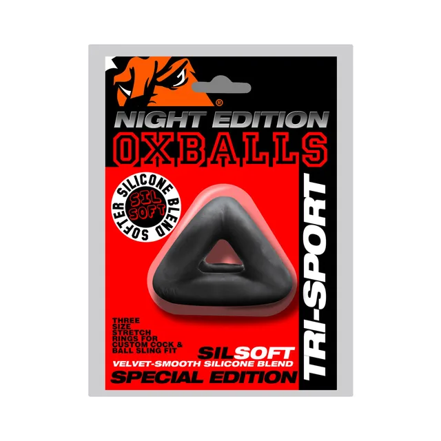 Oxballs Tri-Sport Night black three-ring silicone sling package