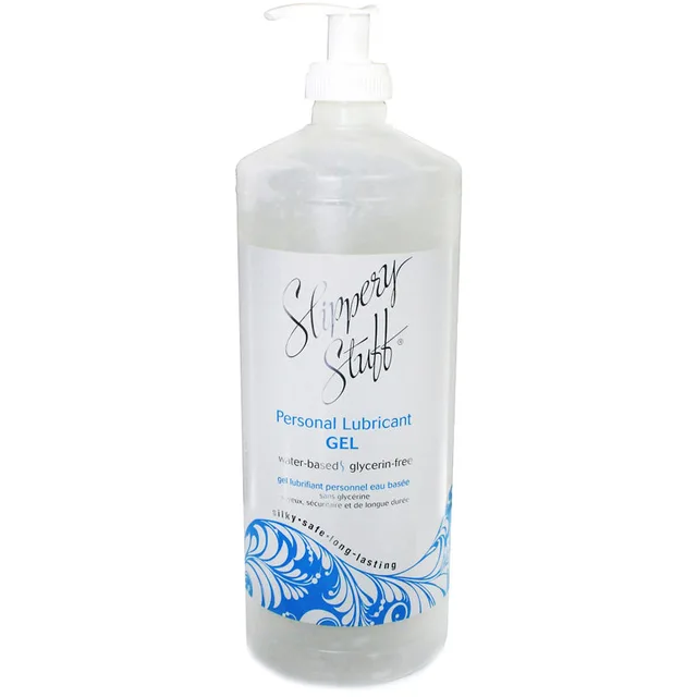 Slippery Stuff clear 32-ounce gel lubricant pump bottle