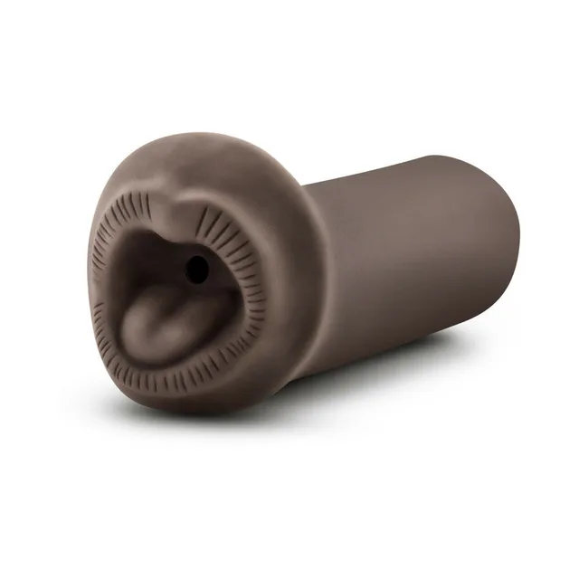 Blush Hot Chocolate Naughty Nicole Brown Stroker front sculpted oral opening