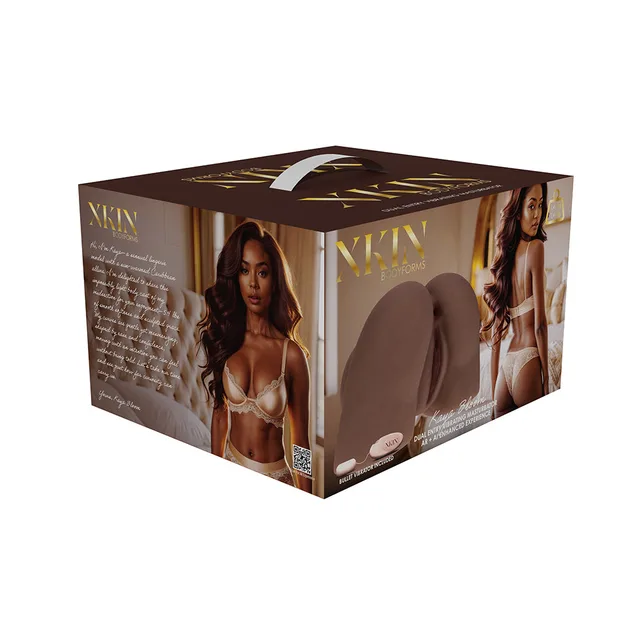 Shots Xkin Kaya Bloom brown body-form masturbator retail box