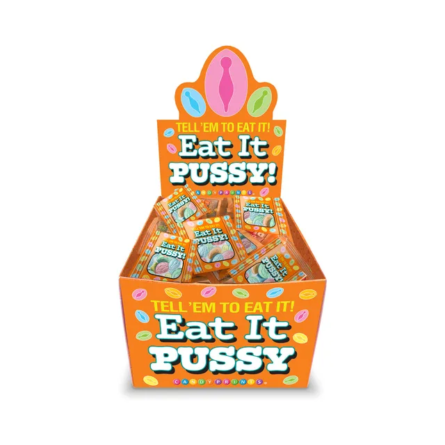 Eat It Pussy Candy 100-piece orange countertop display