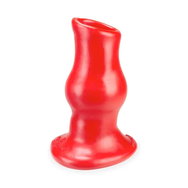 OxBalls Pighole Deep 2 Medium Red Hollow Plug upright