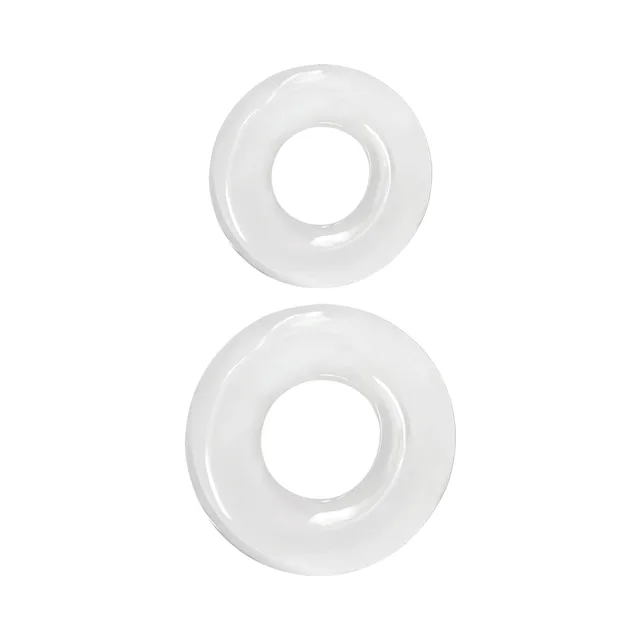 Renegade clear Double Stack rings two loose smooth rings in smaller and larger diameters