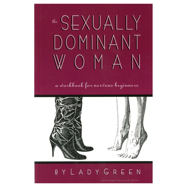 white Sexually Dominant Woman cover with burgundy title panel and two cropped figures