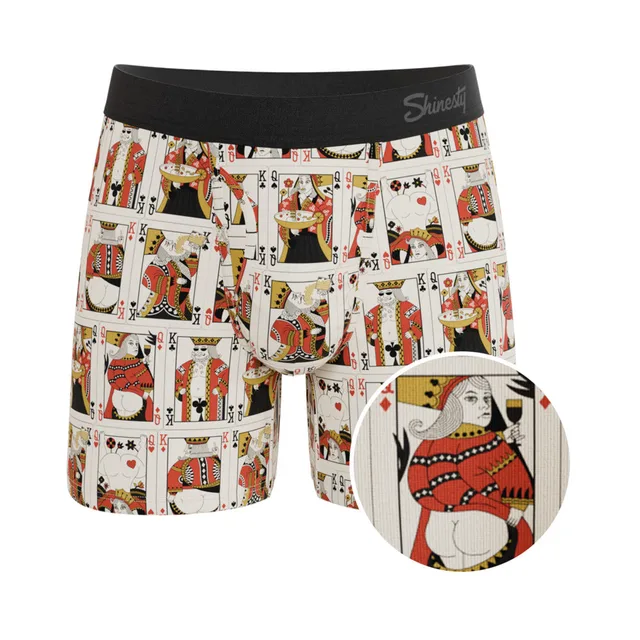 Front view of Shinesty Bottomless Blackjack size 2XL vintage card pouch underwear