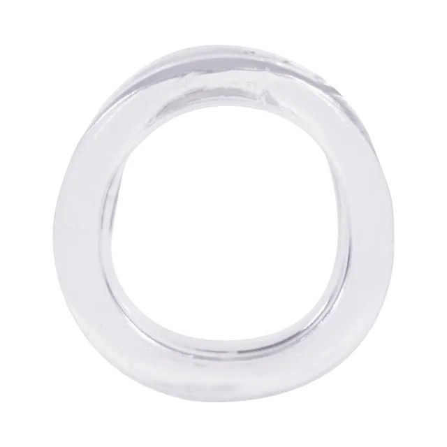 Rock Solid Clear TPE O Ring front circular view on white background