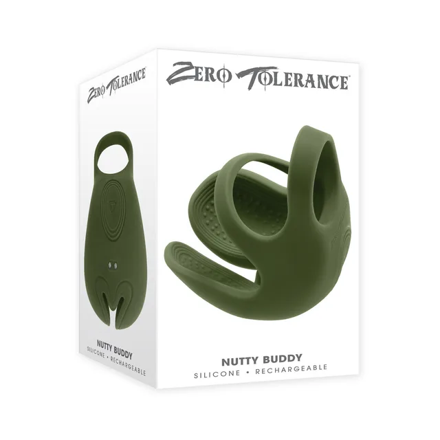 Green Zero Tolerance Nutty Buddy cock ring in white retail box