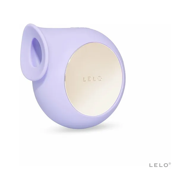 Lilac LELO SILA with wide oval opening and gold face