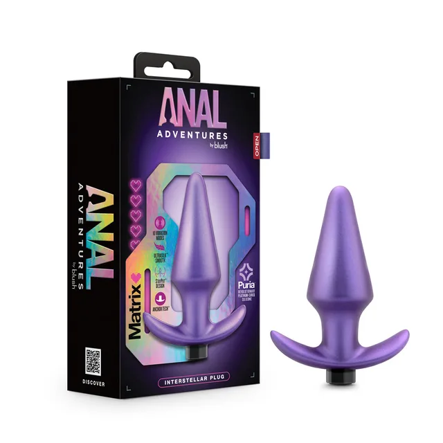 purple Matrix Interstellar tapered plug with winged base and retail box