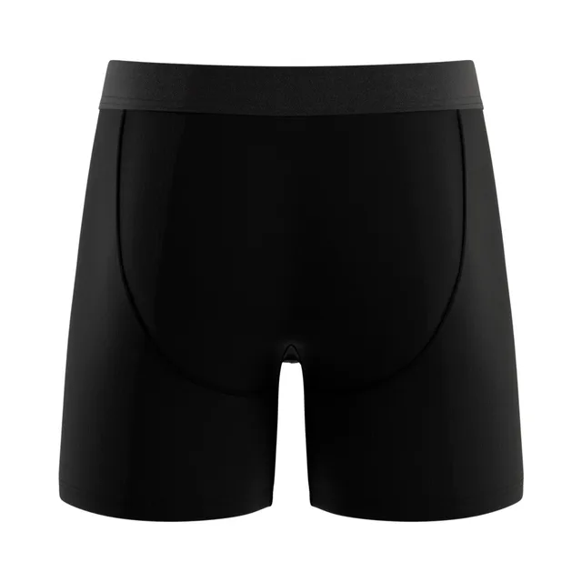 Rear view of plain black Rear View size 2XL boxer briefs