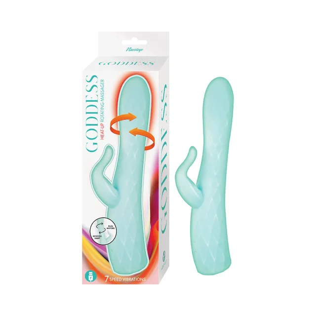 Aqua Nasstoys Goddess rotating massager with side arm beside white box