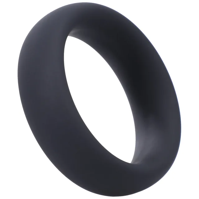 Black Tantus Intermediate C-Ring with thick rounded oval profile