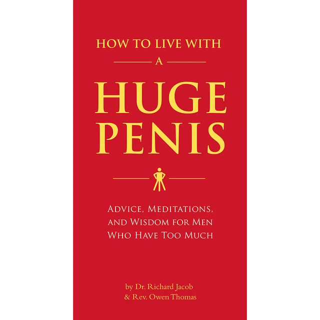 red How to Live with a Huge Penis paperback with large yellow title lettering