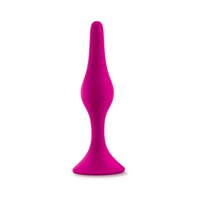 Blush Luxe medium hot-pink beginner plug upright front view showing tapered shaft and flared base