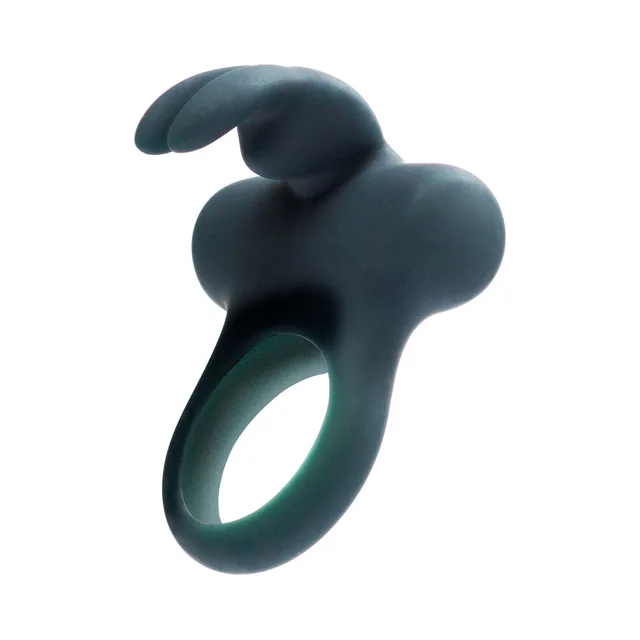 VeDO Frisky Bunny Black Ring angled product view with circular band