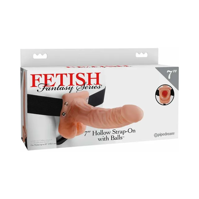 Fetish Fantasy Beige Hollow Strap-On white retail carton with product image