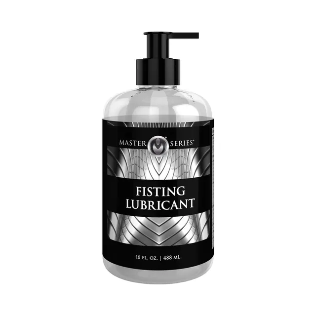 Master Series Fisting Lubricant 16 oz black pump bottle