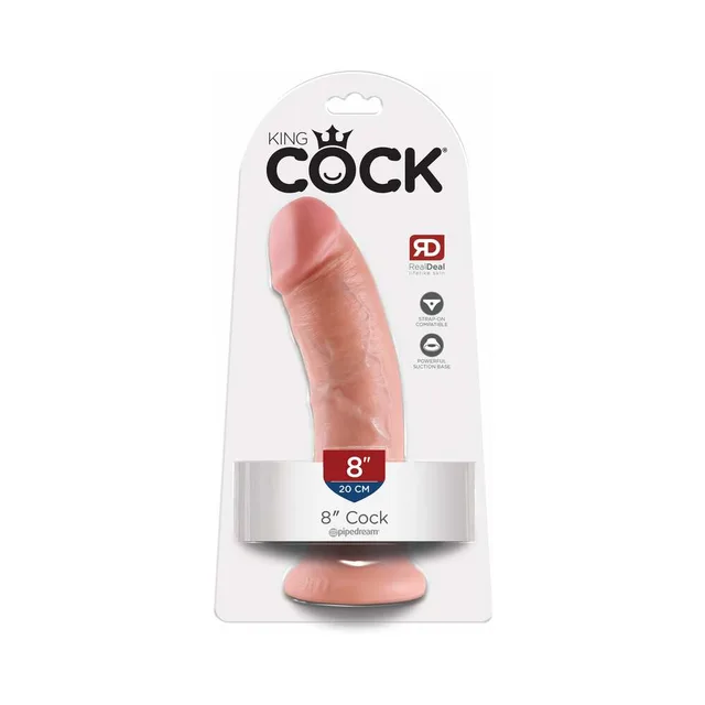 Pipedream King Cock 8-Inch Beige Dildo retail card front