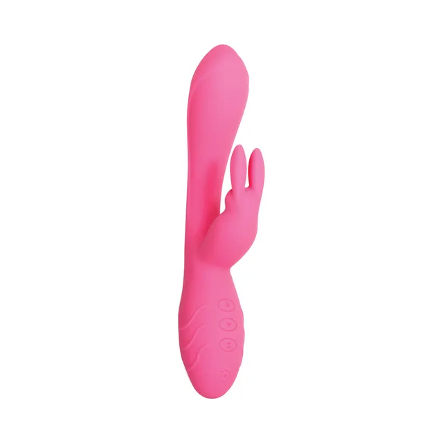 Front view of light pink Bunny Kisses rabbit vibrator