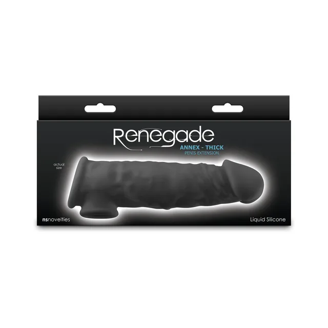 Renegade Annex Thick black textured silicone extension in black window box