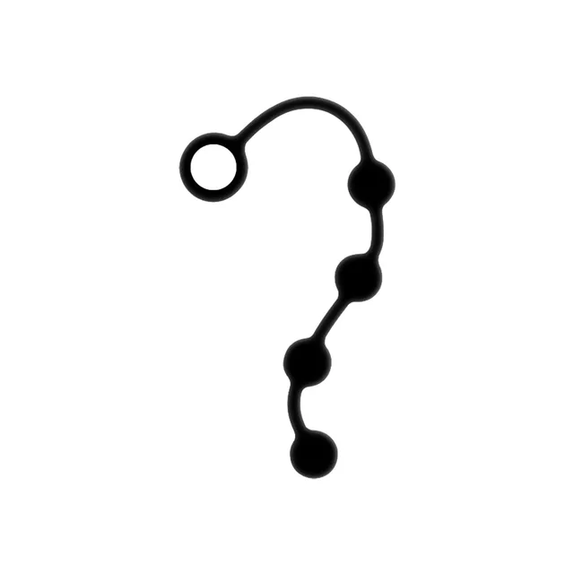 Nexus Excite Black Graduated Bead Chain on white