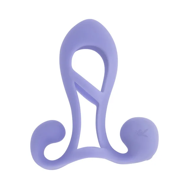 Front view of light-purple Fantasy Cage with open loop and curled side arms