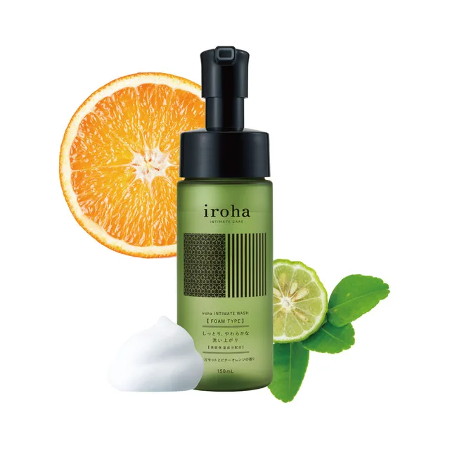 iroha Intimate Wash Foam Bergamot and Bitter Orange 5.07 oz.