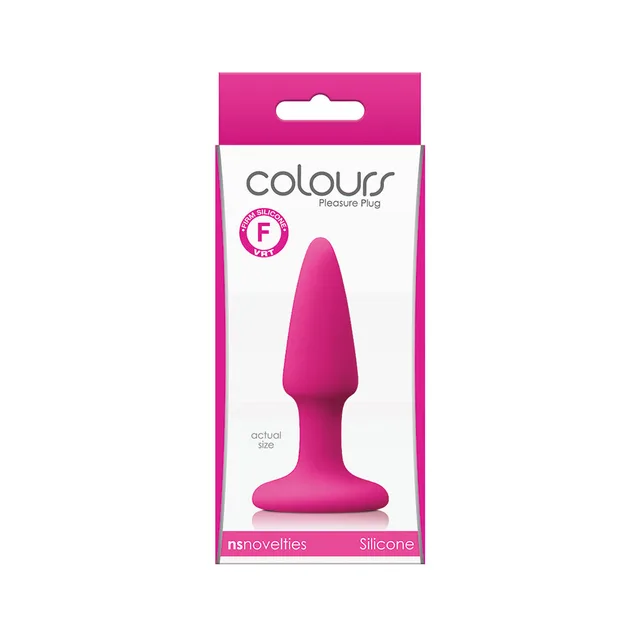 Colours mini pink silicone plug in white retail box