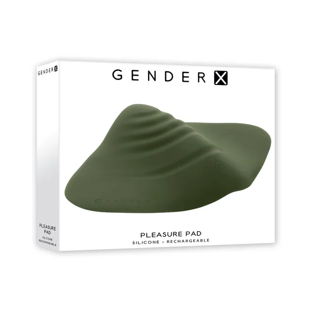 Green Gender X Pleasure Pad shown on white retail box
