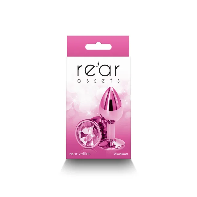 NS Novelties Rear Assets small pink aluminum anal plug front retail package