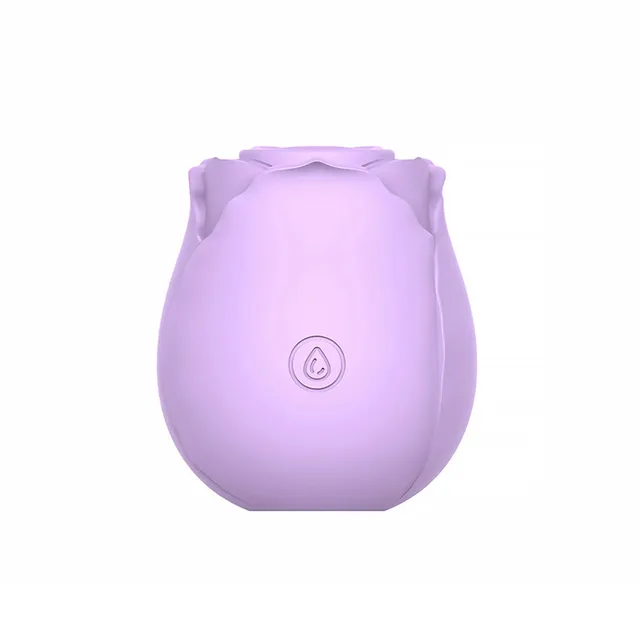 Front view of lavender Rosales vibrator with power button