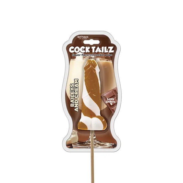 Brown Cocktailz Baileys and Cream penis-shaped lollipop