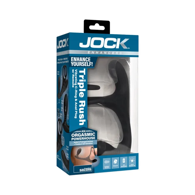 JOCK Triple Rush black remote harness retail package with the complete one-piece design pictured
