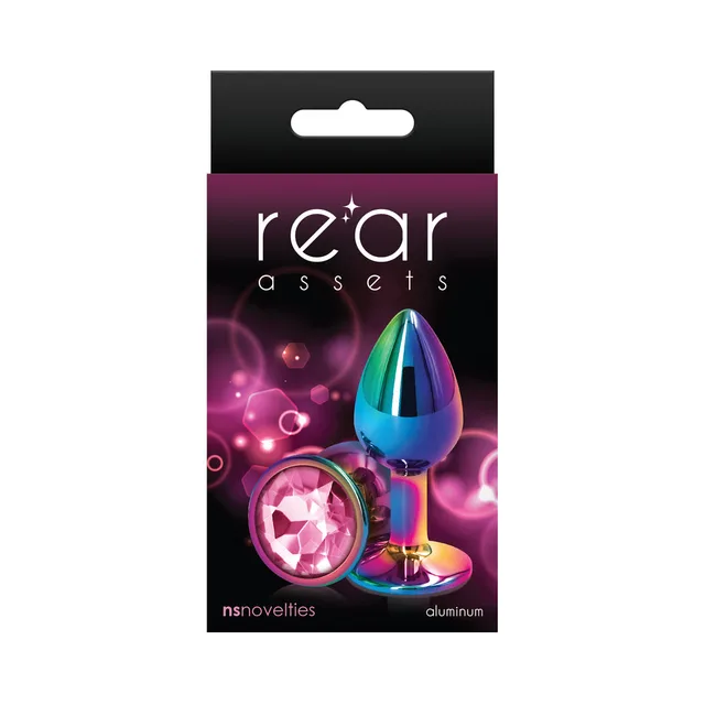 Rear Assets Small pink gem metal plug in black retail box
