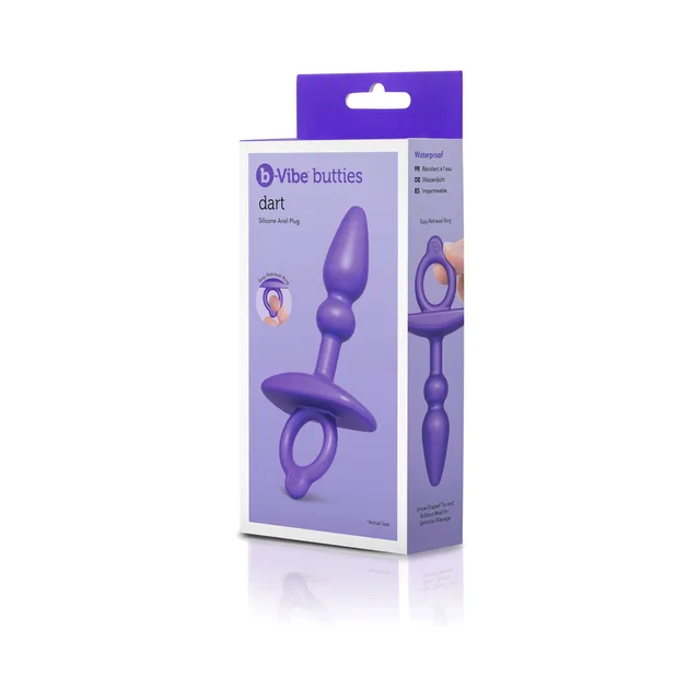 b-Vibe Butties Dart purple silicone plug in retail box