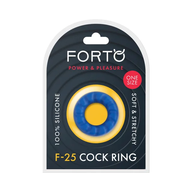 Forto F-25 blue cock ring in retail package