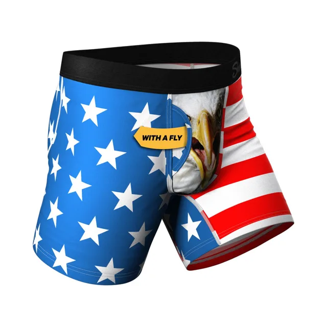 Angled front of size 2XL Mascot underwear with fly label