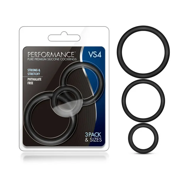 Black Performance VS4 ring set with clear three-size package