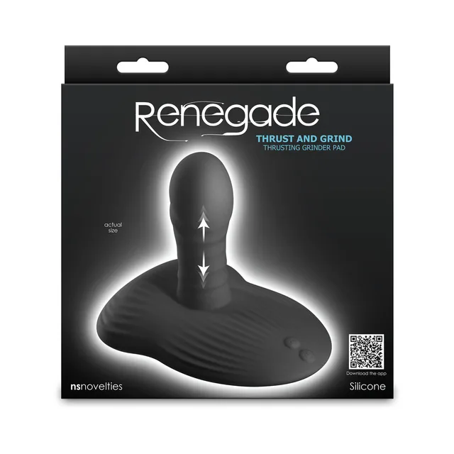 Black Renegade Thrust and Grind ribbed pad with short shaft on retail box