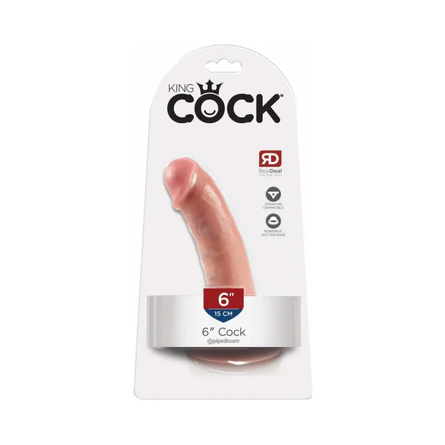 Pipedream King Cock 6-Inch Beige Dildo retail card front