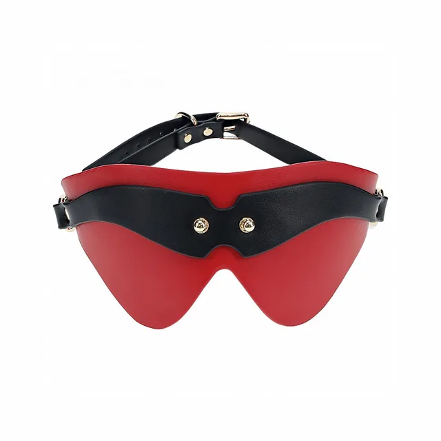 red and black Milan Collection blindfold with contoured eye panel